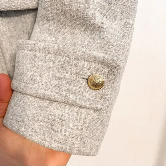J Crew Stadium Cloth Wool Double Breasted Pea Coat 2 - Picture 9 of 10